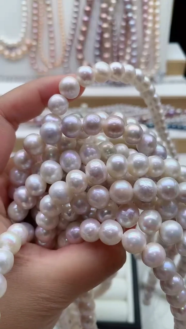 未镶嵌淡水珍珠裸珠无扣头多样性发其一，非无暇