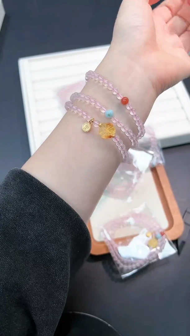 【闪购商品】水晶手串未镶嵌98m多样性发其一/1条默认微瑕