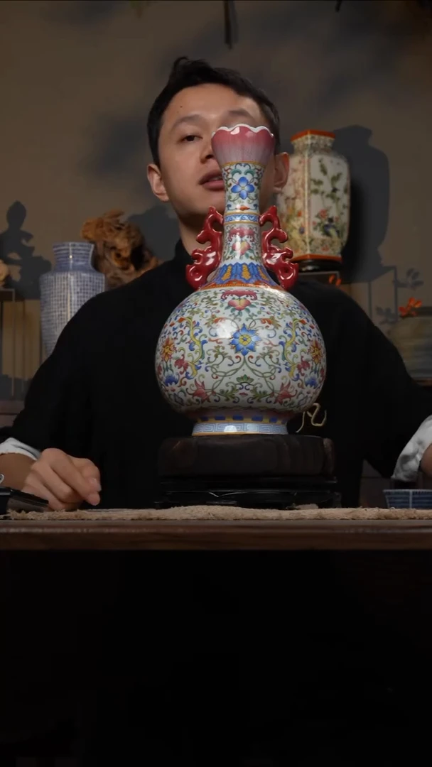 摆件WN问泥景德镇陶瓷花瓶摆件