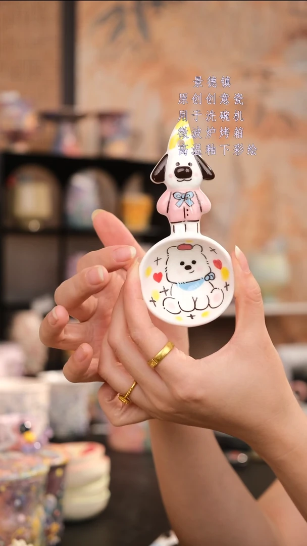 摆件景德镇手工手绘设计师款