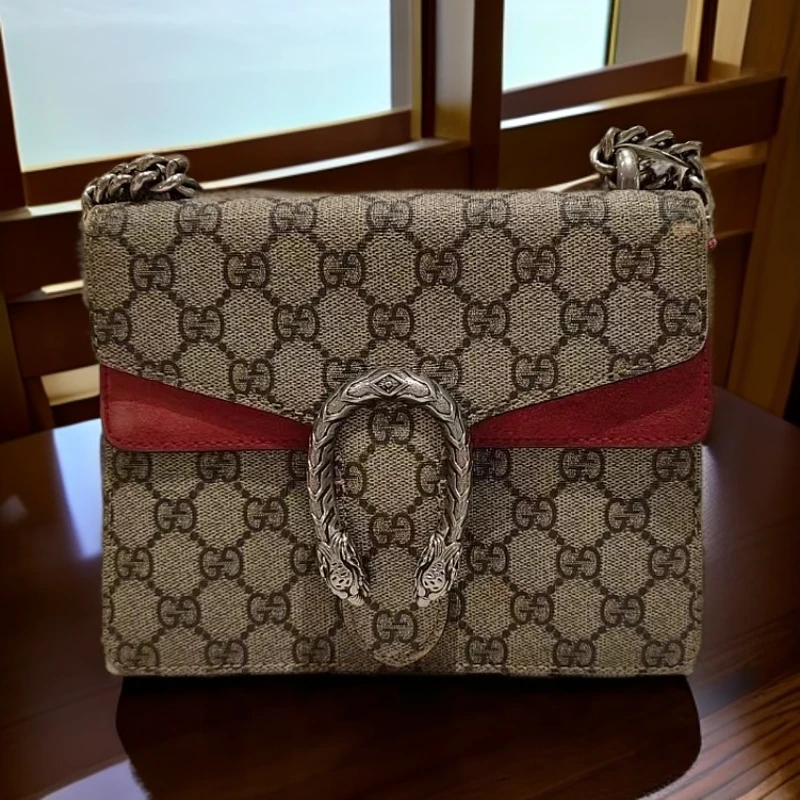 95新 GUCCI/古驰 老花酒神链条包1210 1113