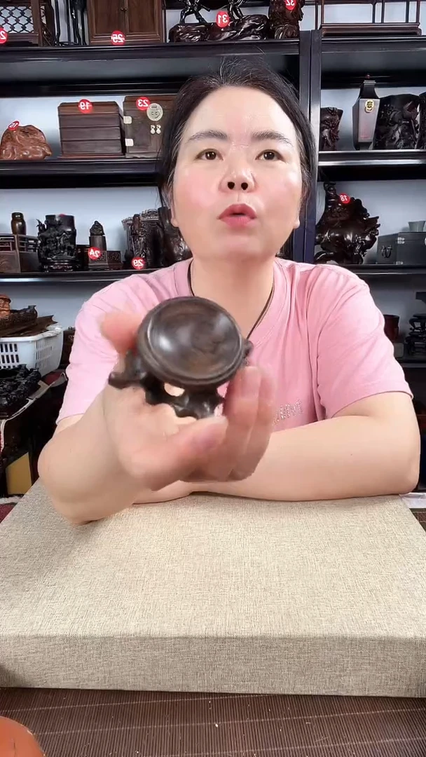 木黑水晶底座老李红木工艺品