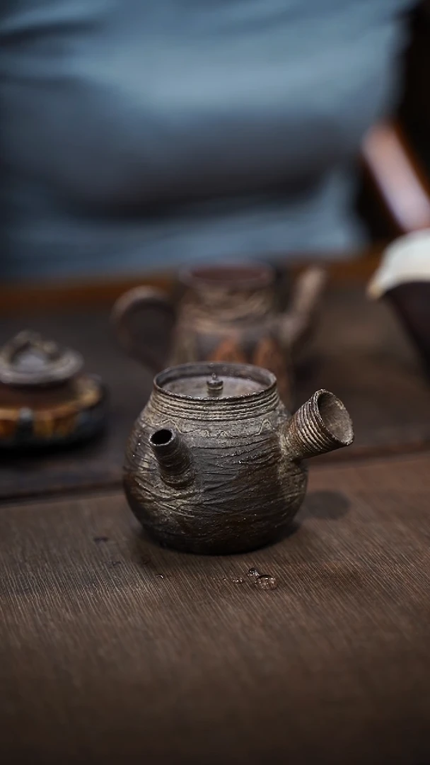 全手工制作  南蛮侧把壶