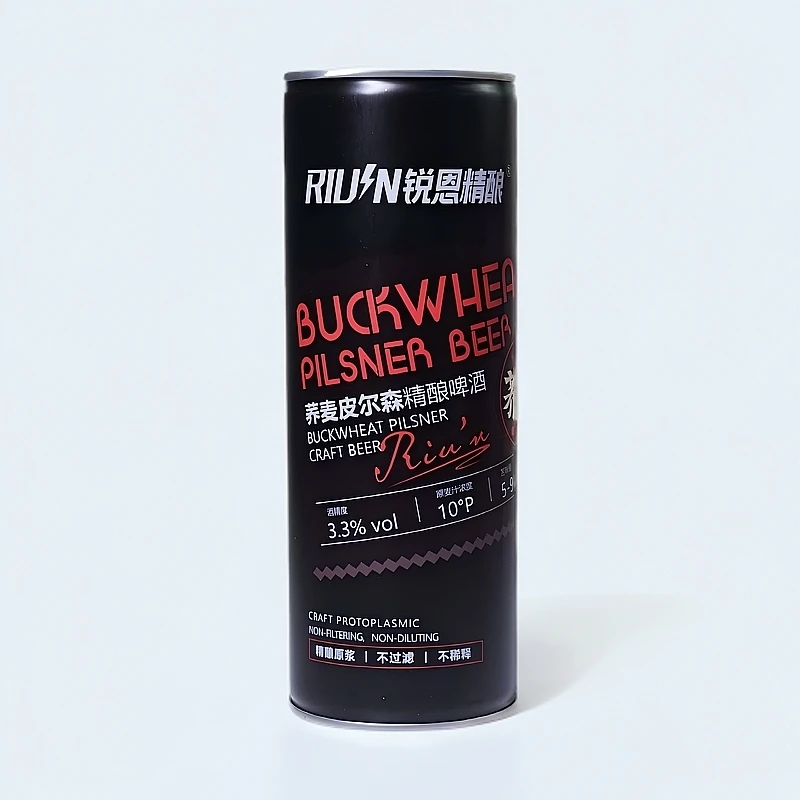 锐恩精酿1L装荞麦皮尔森精酿啤酒酒精度3.3％vol原麦汁浓度10°P