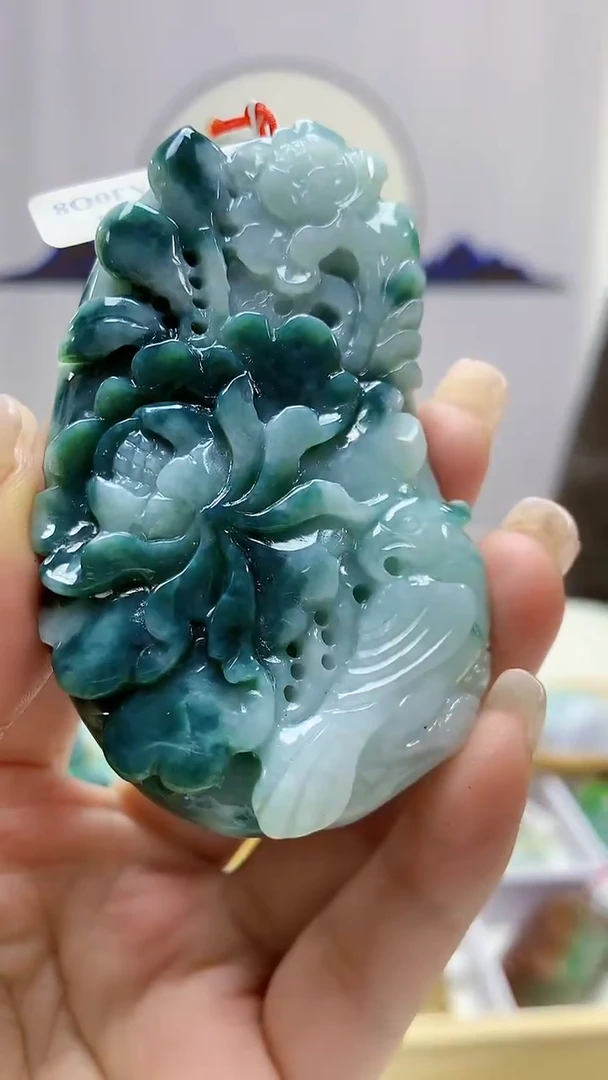 定制翡翠未镶嵌4812ms-毛货177花鸟