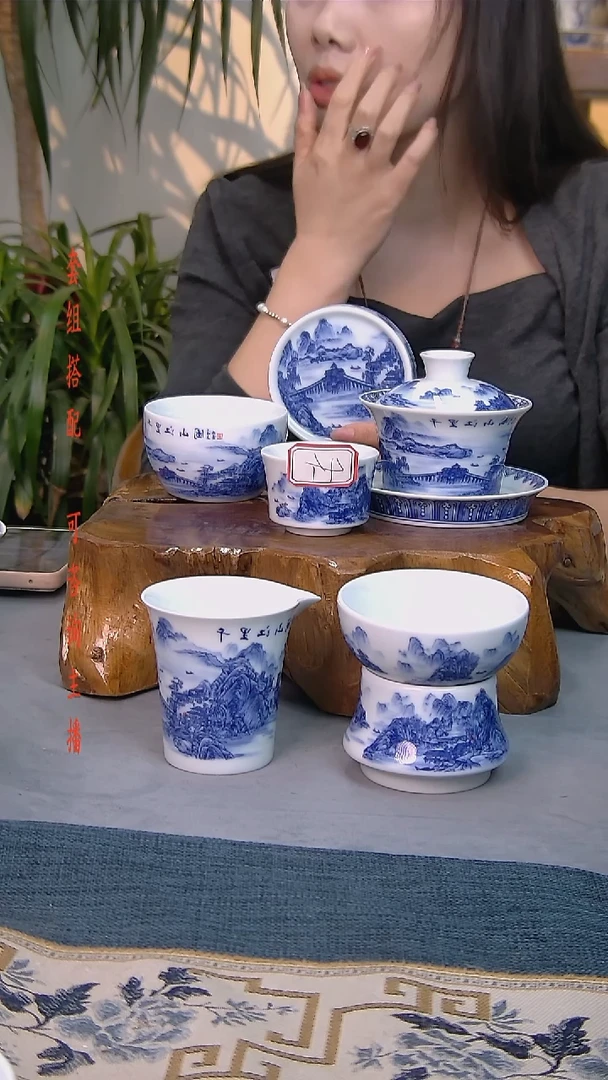 简装家用款9件套 白瓷陶瓷茶具
