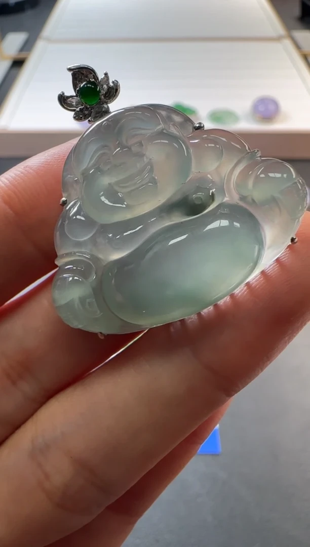 【闪购商品】翡翠颈饰18K金镶嵌不退不换 无鉴赏期