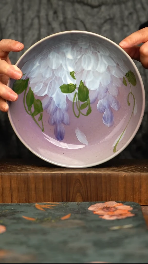 杯釉下彩手工手绘同款陶器