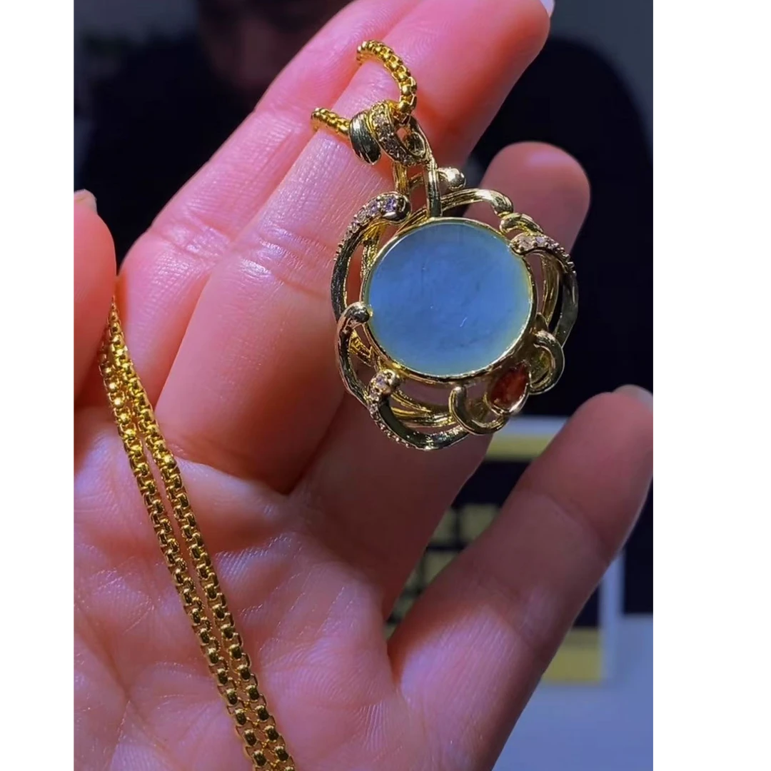 天然翡翠时尚百搭镶嵌无事牌 GS-30028