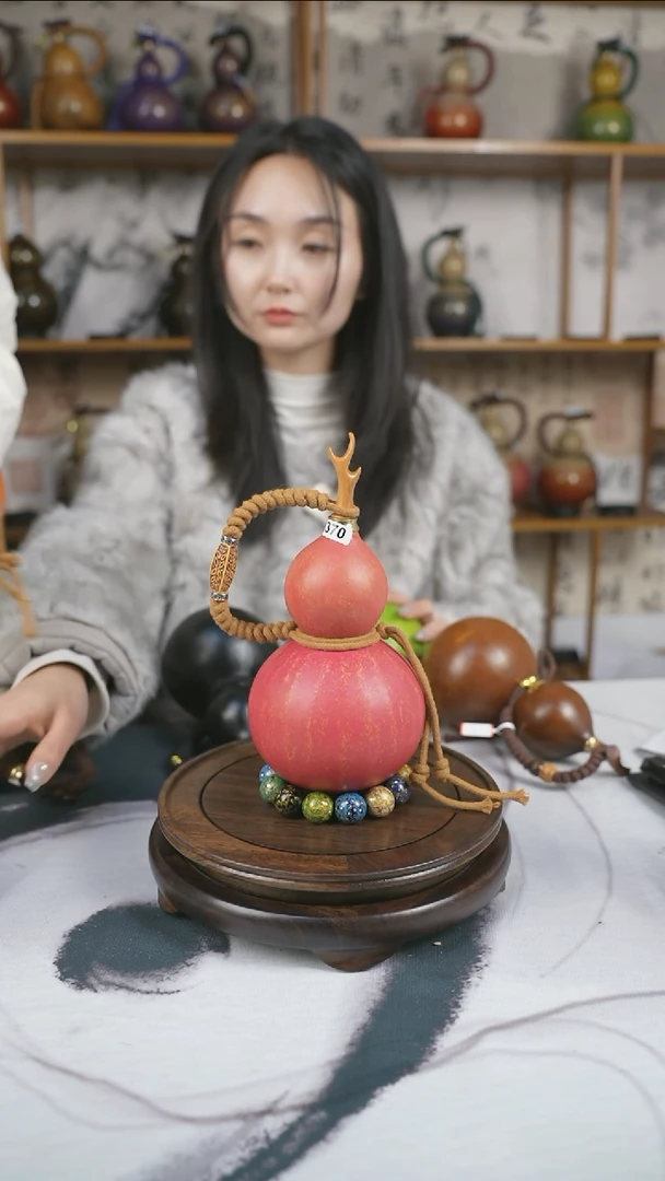 【闪购商品】370精品大漆酒葫芦赠送漏斗底座网兜