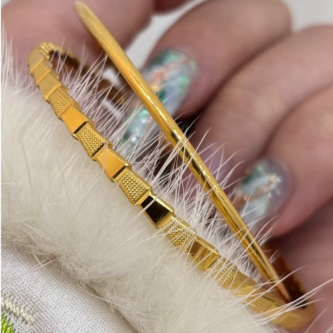 足金双圈手镯轻奢时尚