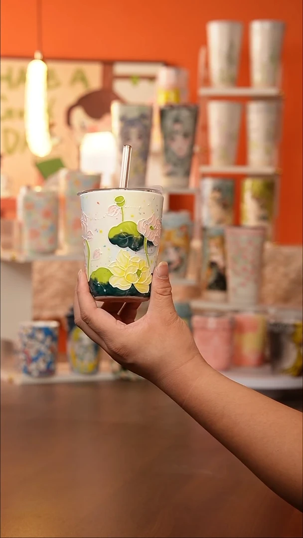 景德镇手工手绘文创陶瓷杯