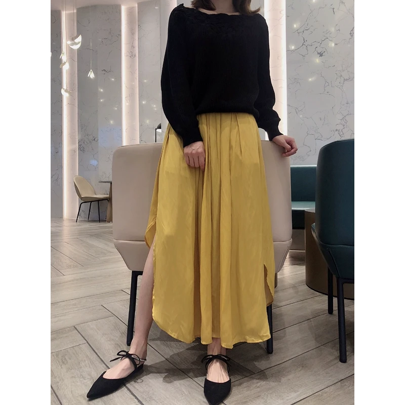 【Montendre】 夏季新款 C 垂感宽松两穿系带高腰显瘦半身裙百搭休