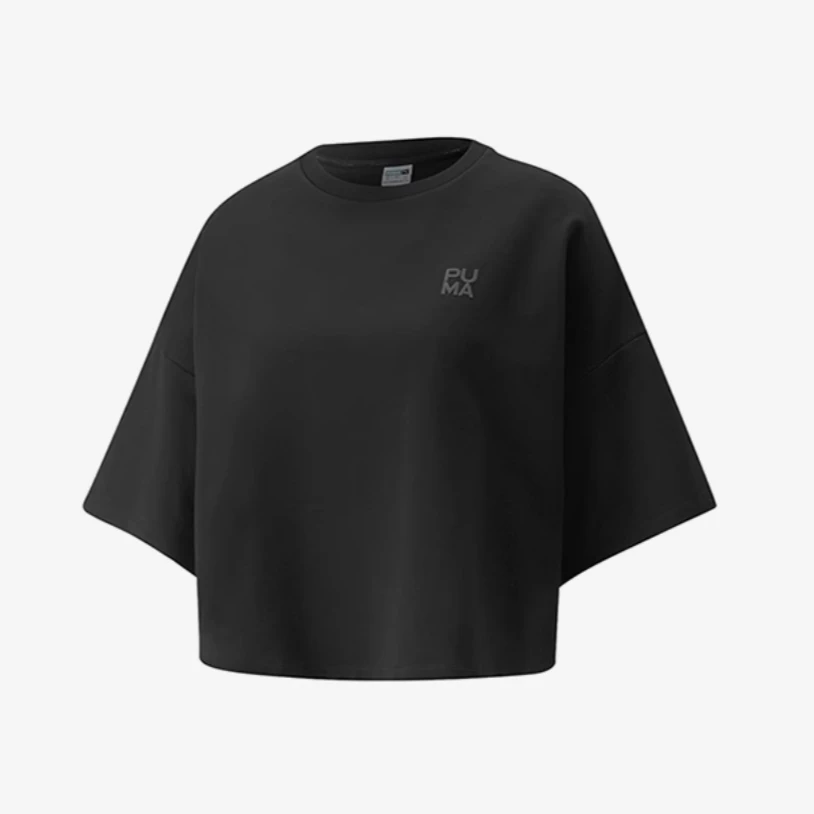 PUMA/彪马正品夏季新款女士简约休闲针织短袖上衣535070-01