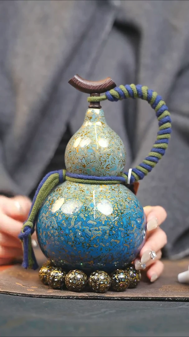 【闪购商品】XB199漆艺酒葫芦不包手串及旋转底座