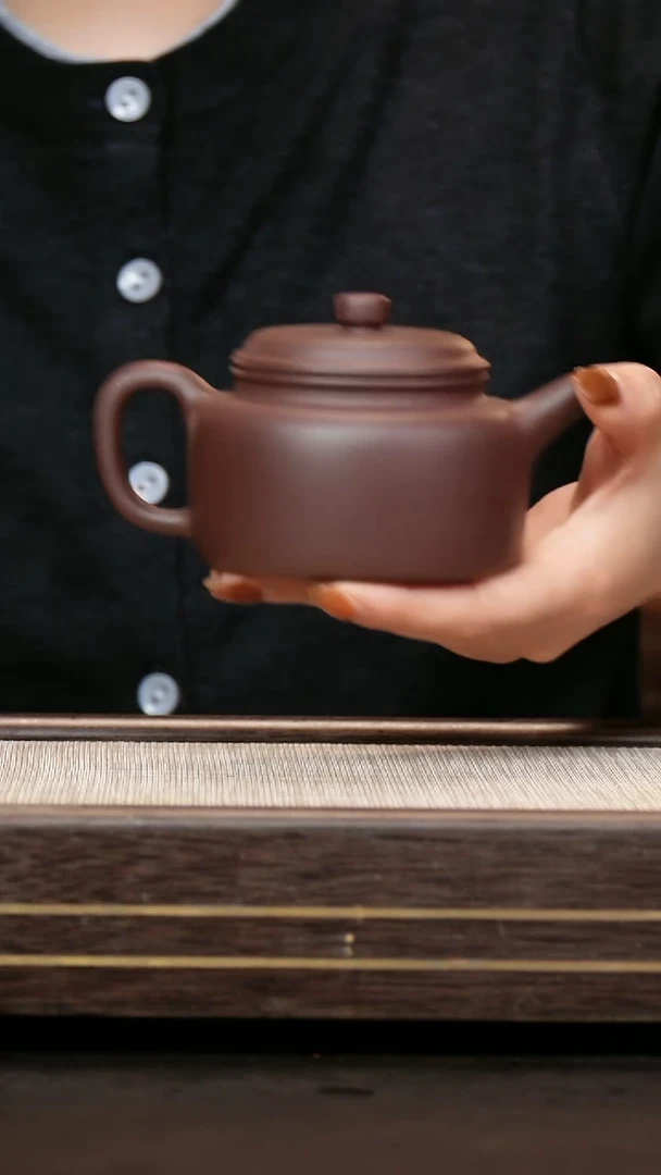 茶壶紫砂原矿底槽清 德钟壶210cc