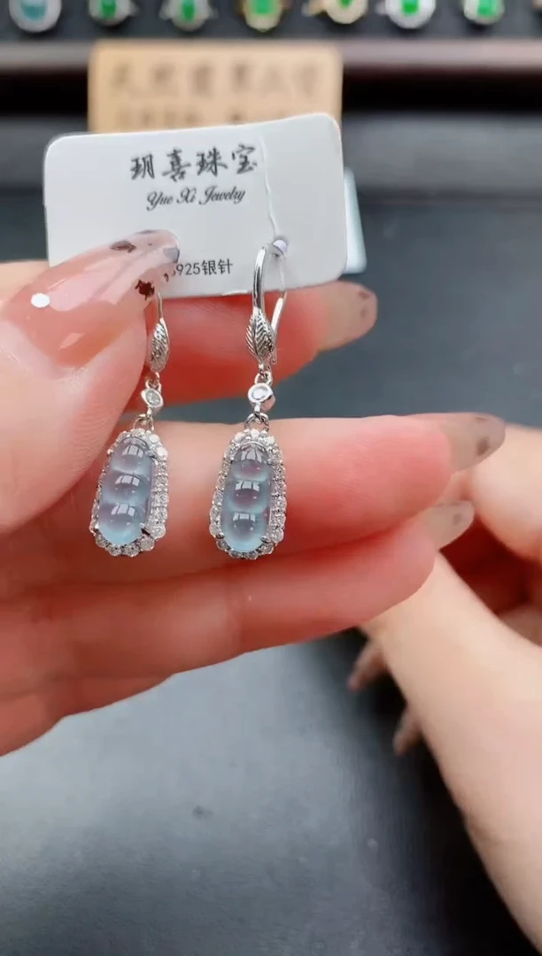 银S925镶嵌戒指翡翠1