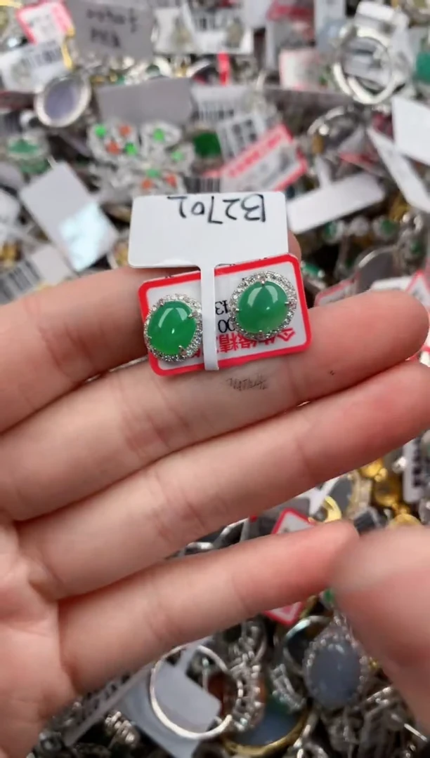 银S925镶嵌戒指翡翠101010-----4