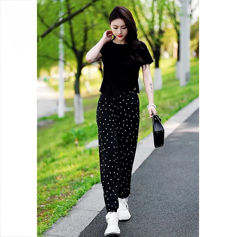 【升级款】2025夏季冰雪丝凉凉裤宽松显瘦清凉裤高腰薄款束脚裤碎花