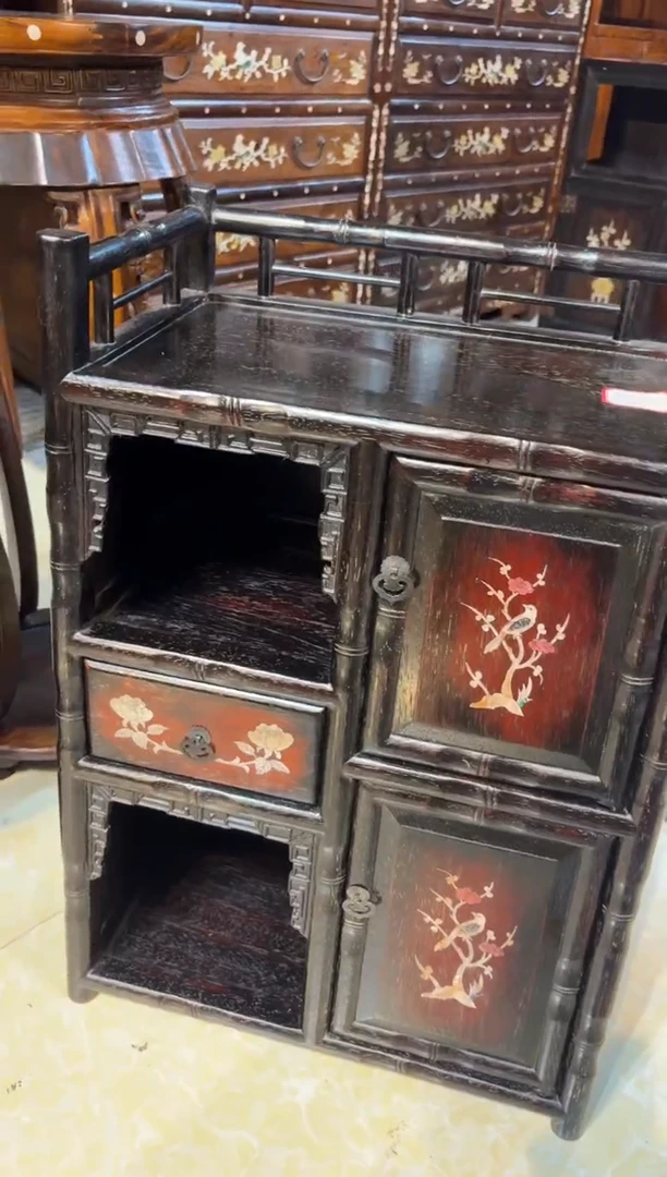 立*木木紫檀木茶水柜