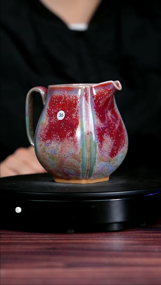 杯子瓷36#李朝斐一级品原矿钧瓷公道杯