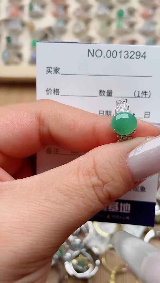 【闪购商品】翡翠戒指银S925镶嵌·