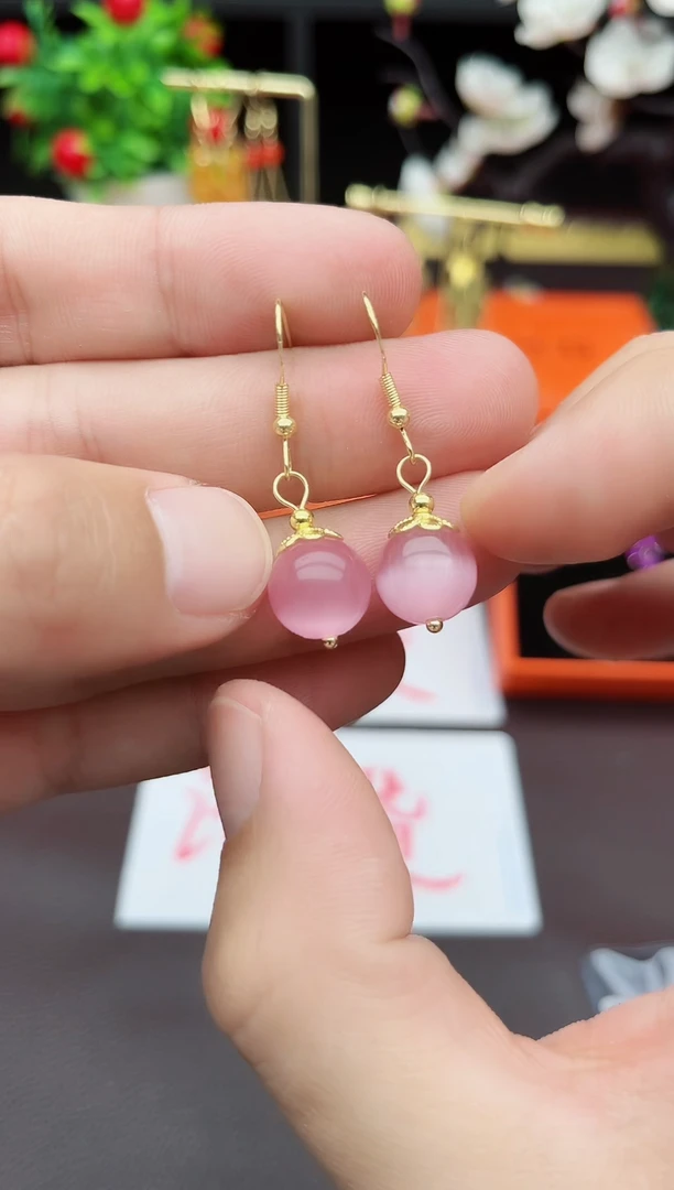 玛瑙/玉髓耳饰银S925镶嵌301000