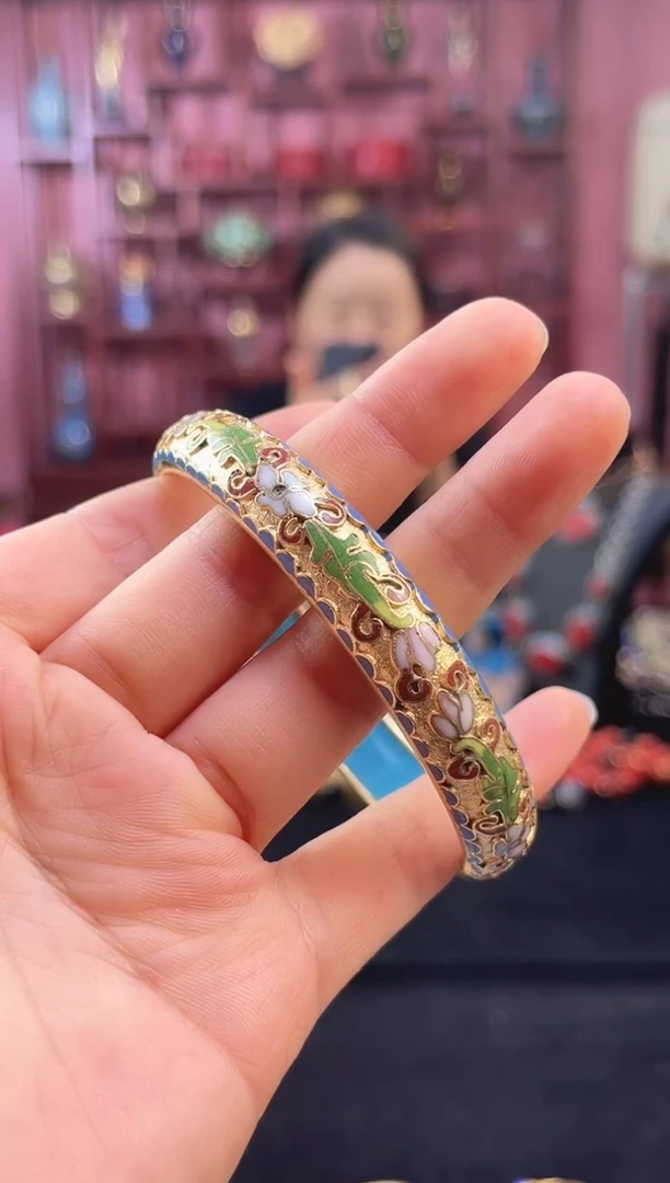 非遗 景泰蓝金地手镯 65