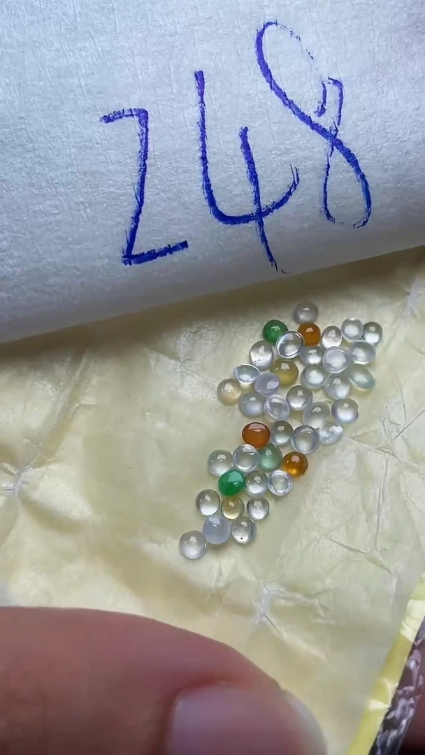 翡翠散珠未镶嵌天然缅甸翡翠A货222
