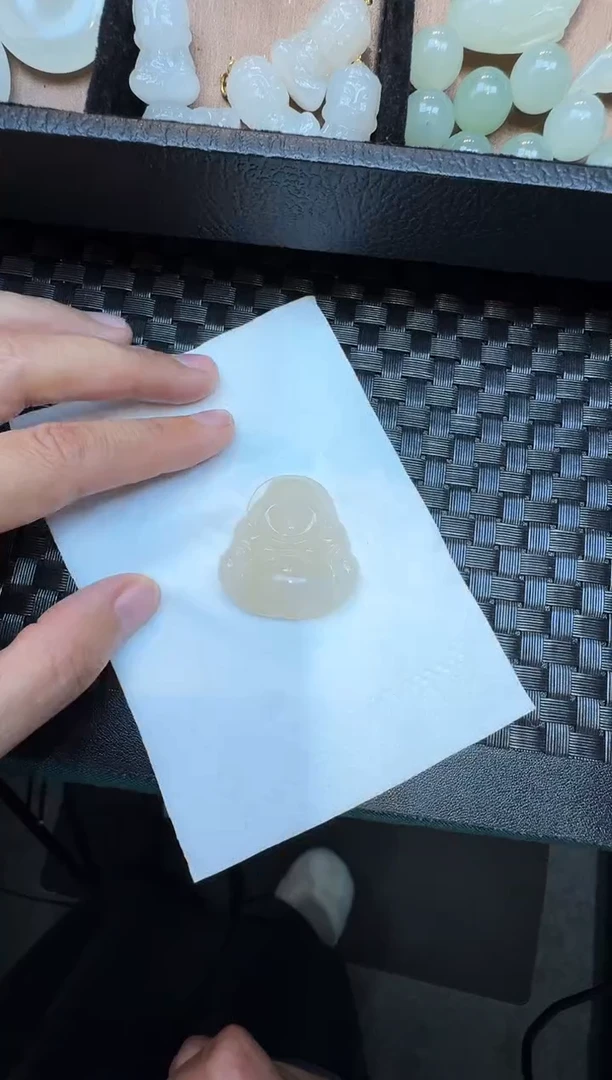 【闪购商品】和田玉颈饰未镶嵌35藕粉佛公