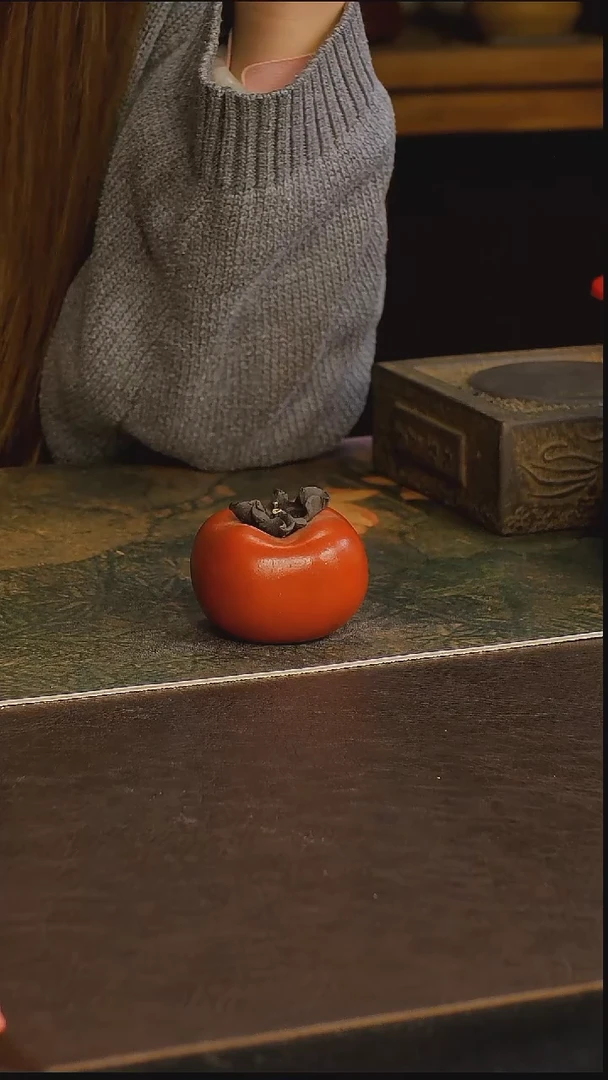 紫砂茶宠大号红柿子