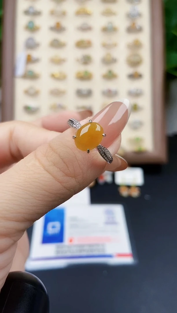 银S925镶嵌戒指翡翠12