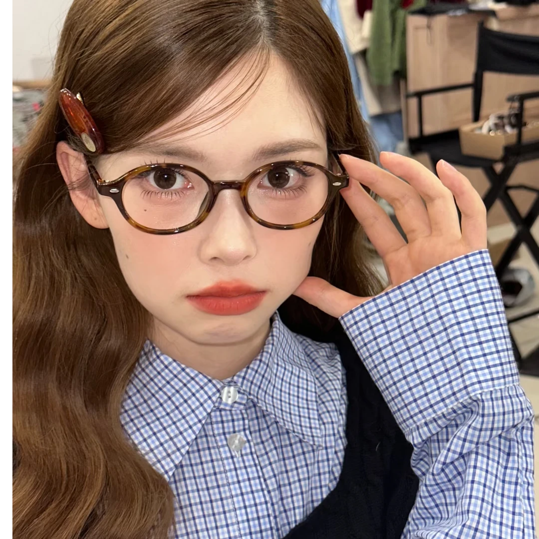 鬼马精灵·鞠婧祎同款眼镜 板材书呆子 复古学院风素颜近视【141】