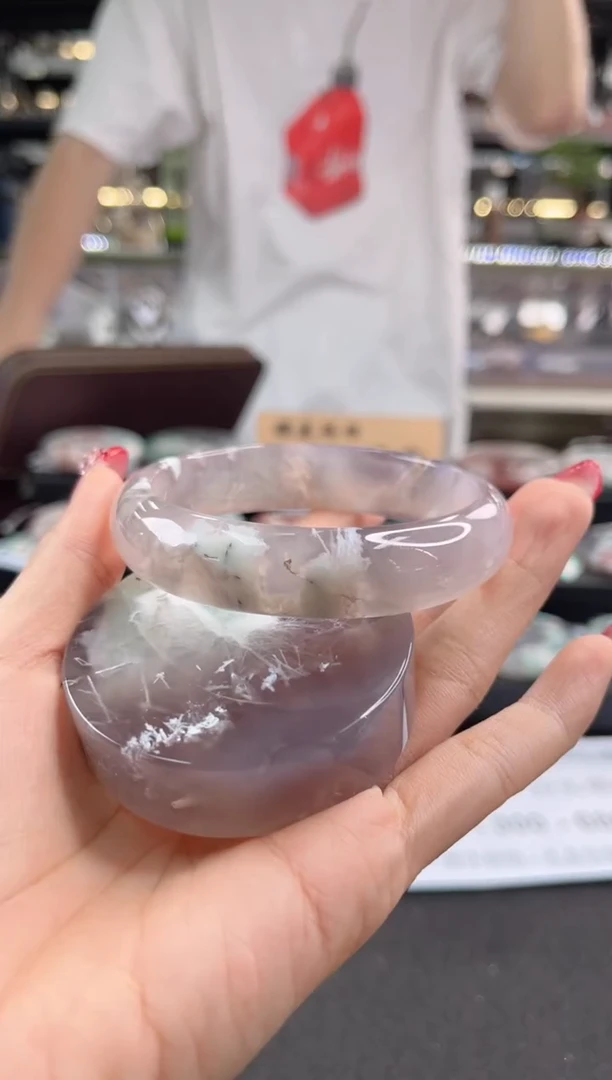 未镶嵌手镯石英质玉64圈口 （赠品镯心）36930