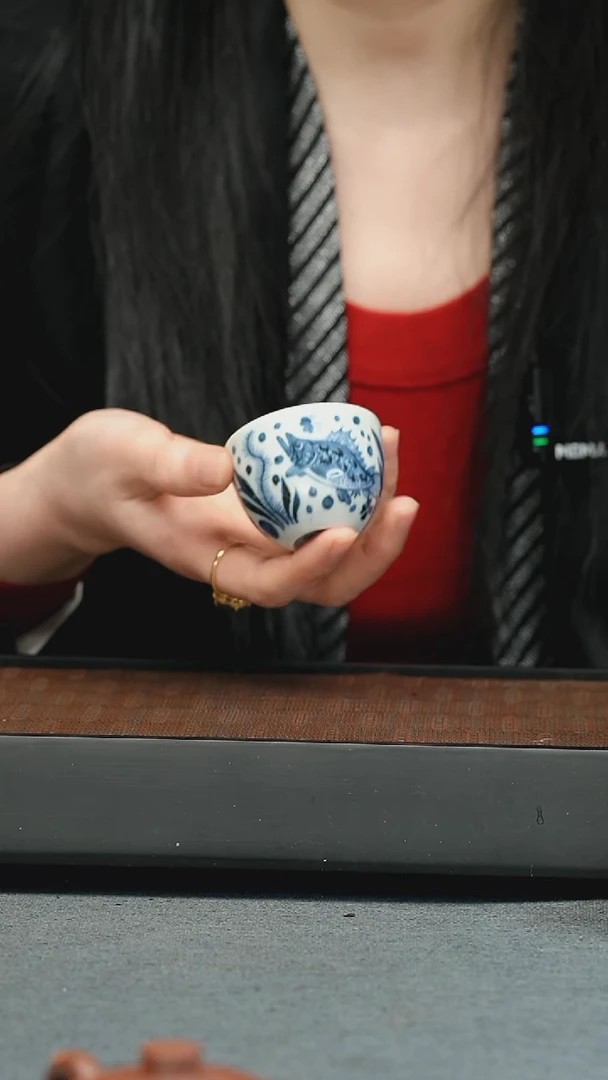 【闪购商品】杯五堂鳜鱼水草蛋蛋杯（摹古）