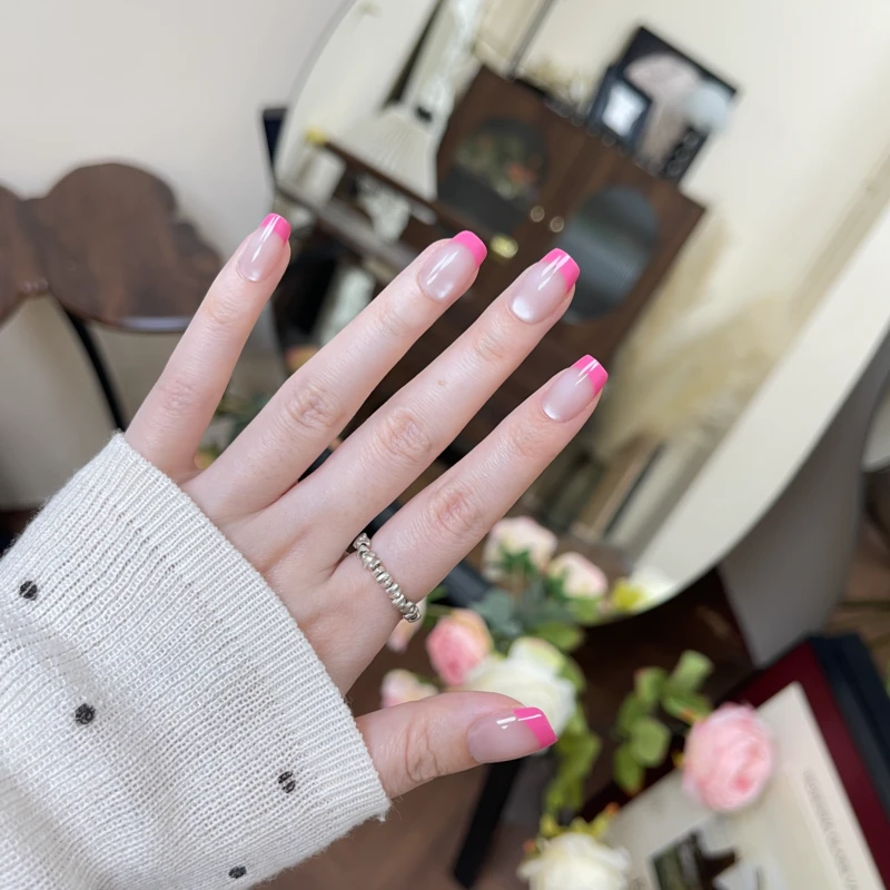 【61火龙果法式】Thankokay-穿戴甲气质轻奢高级感美甲甲片穿戴式