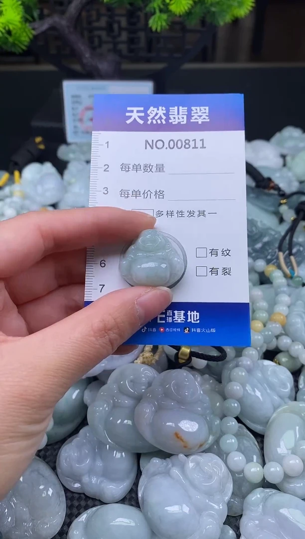 颈饰未镶嵌翡翠天然缅甸翡翠811