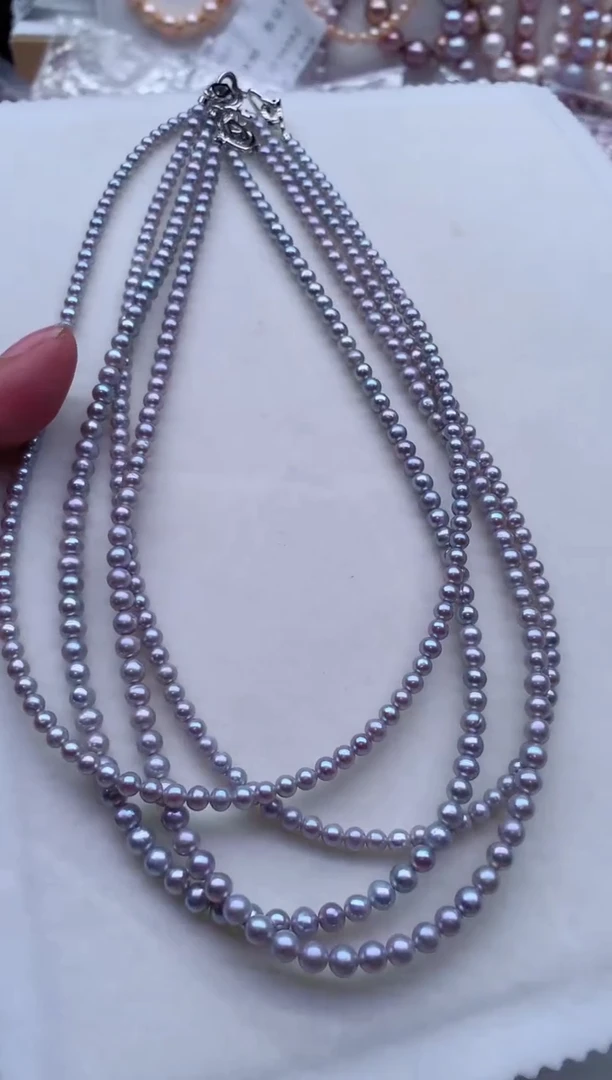 淡水珍珠合金项链多样性发其一，非无暇