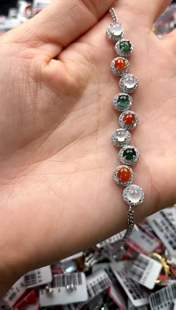 【闪购商品】翡翠戒指银S925镶嵌666666666     1