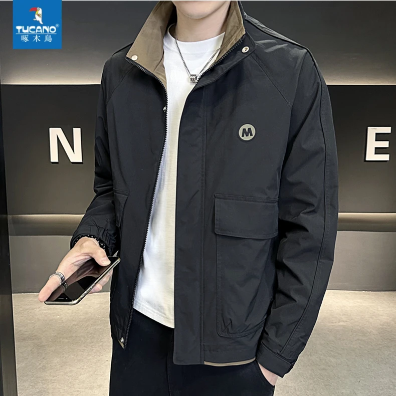 TUCANO/啄木鳥正品春秋季新款男士立领夹克休闲外套潮流宽松上衣