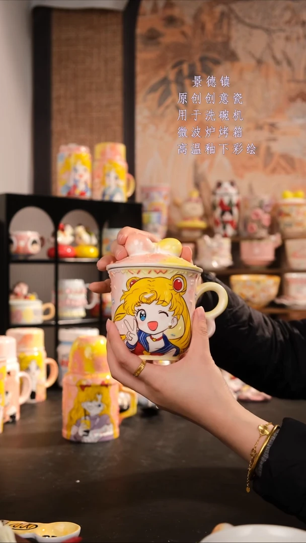 摆件陶旺的可以陶瓷手工手绘设计师款