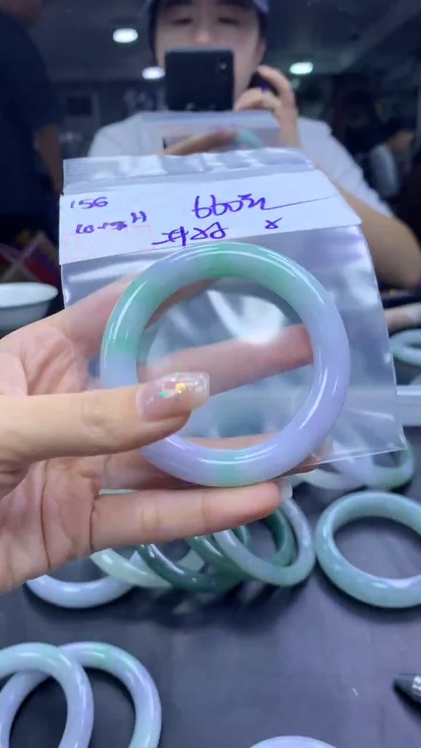 未镶嵌定制翡翠156手镯55纹+660元+拍一发一