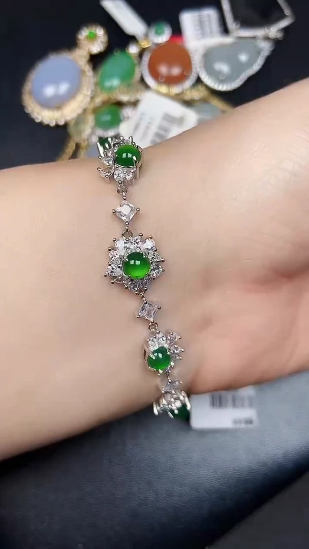 银S925镶嵌戒指翡翠1020