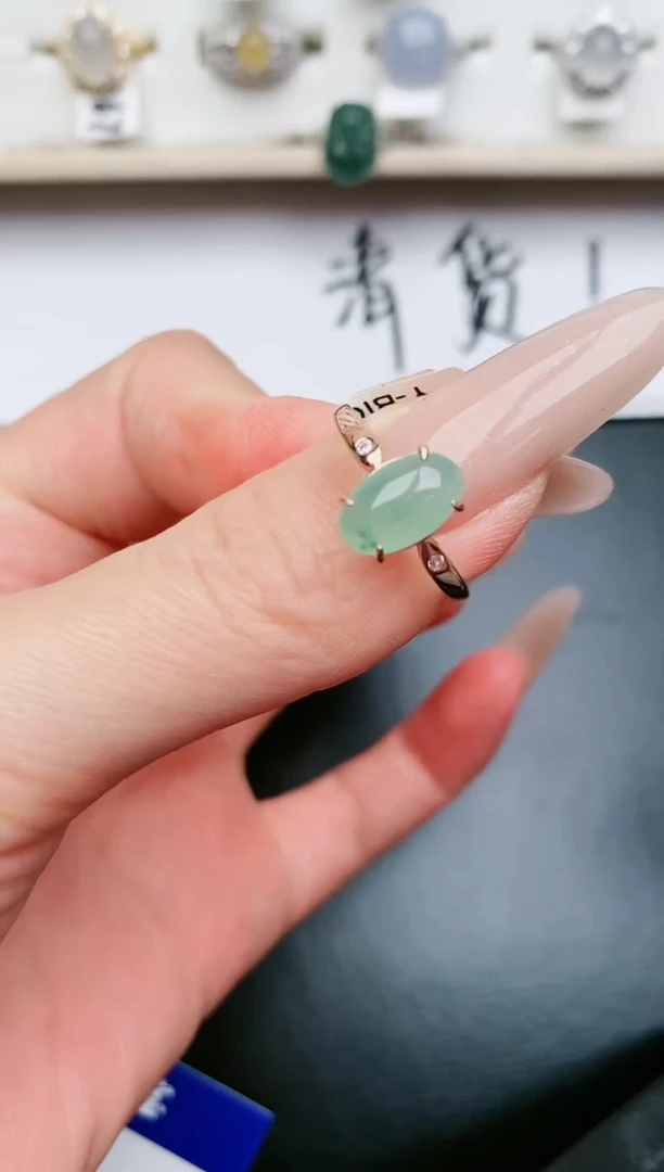 翡翠戒指银S925镶嵌.....