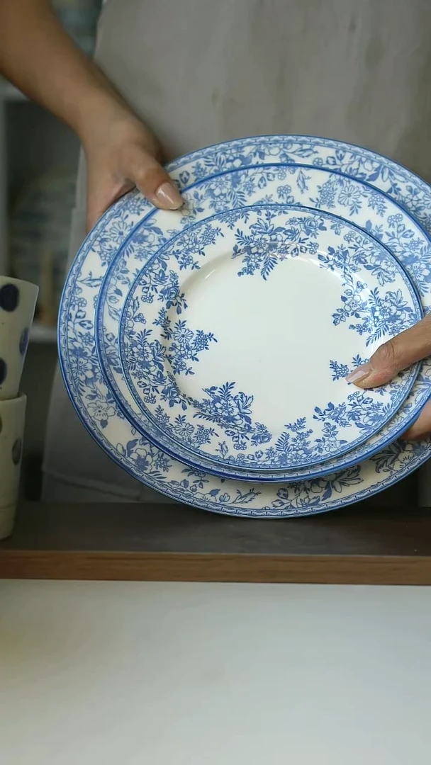 微瑕青花葡萄藤三件套组合@4-2@