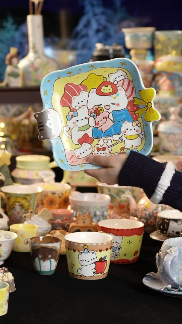 其他陶景德镇釉下彩手绘设计师款陶瓷