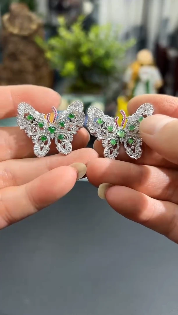 翡翠银S925镶嵌颈饰 B5405 多样性发其一