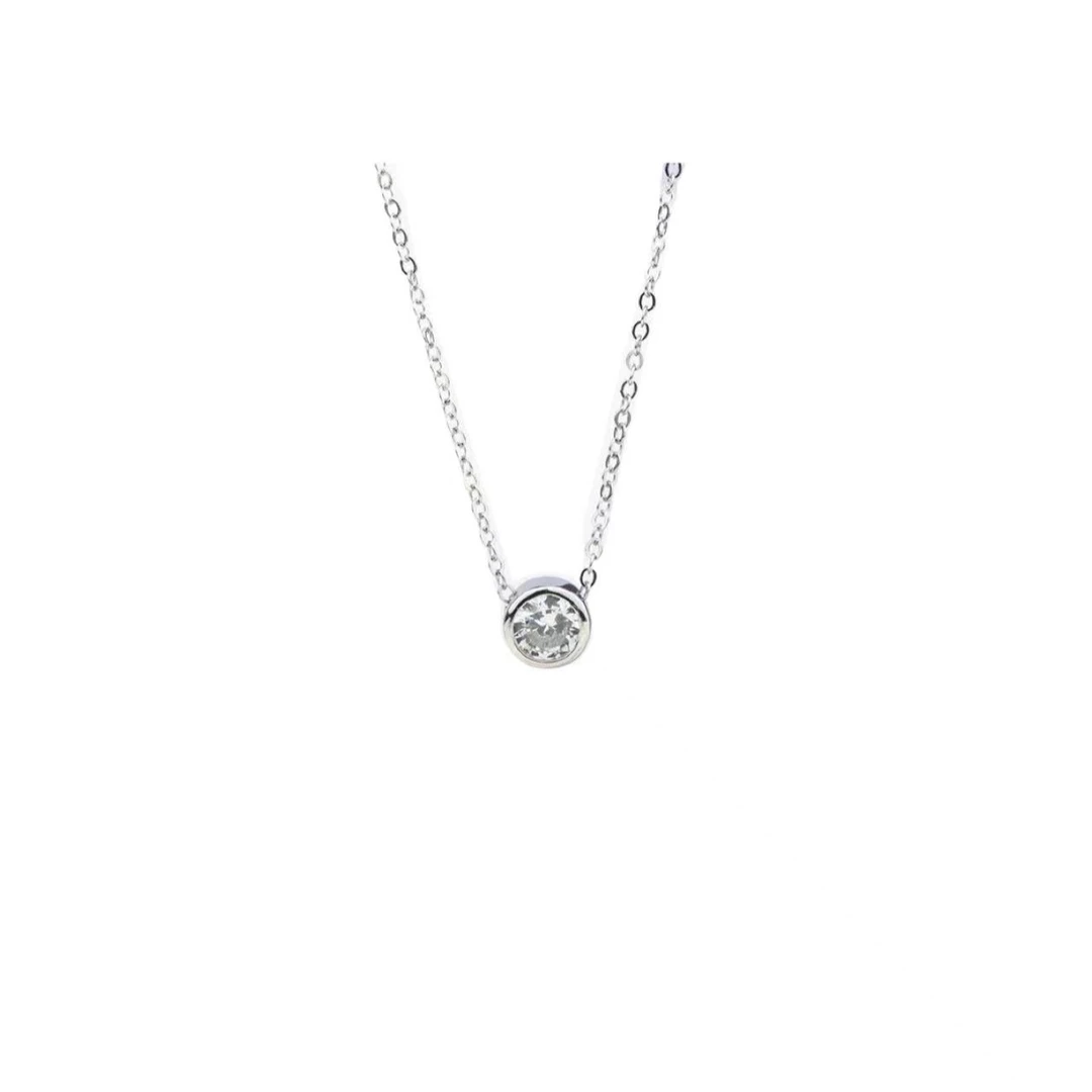 铜合金项链 时尚简约单钻项链2