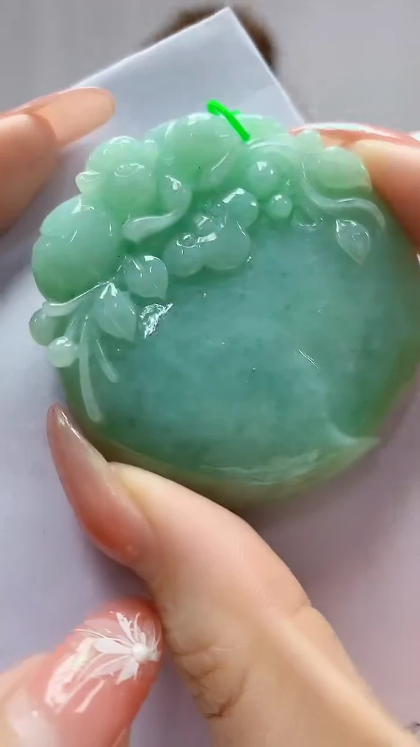 【闪购商品】定制翡翠未镶嵌4868DD-毛货挂件59