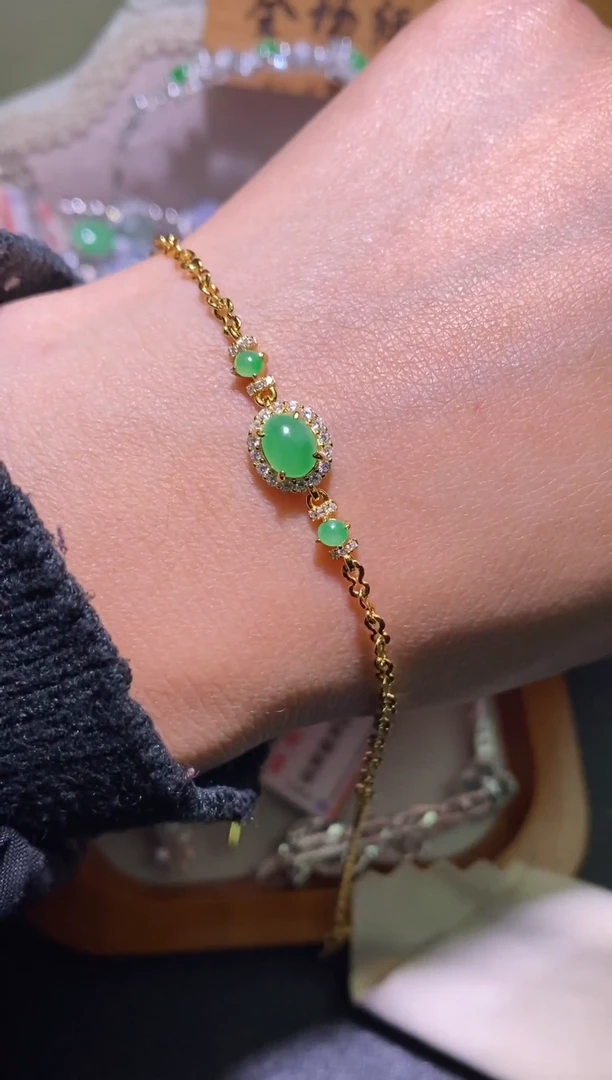 银S925镶嵌戒指翡翠068